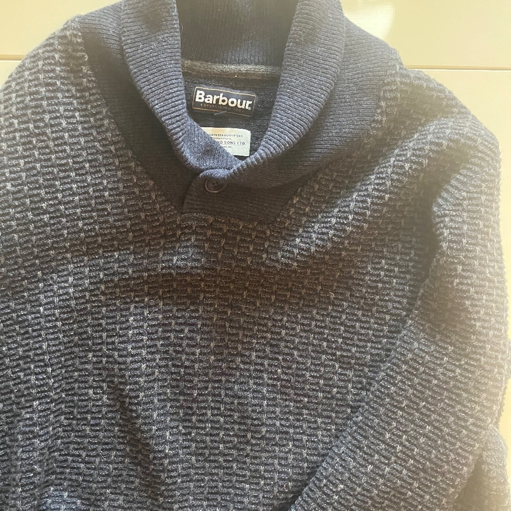 Barbour shawl collar sweater